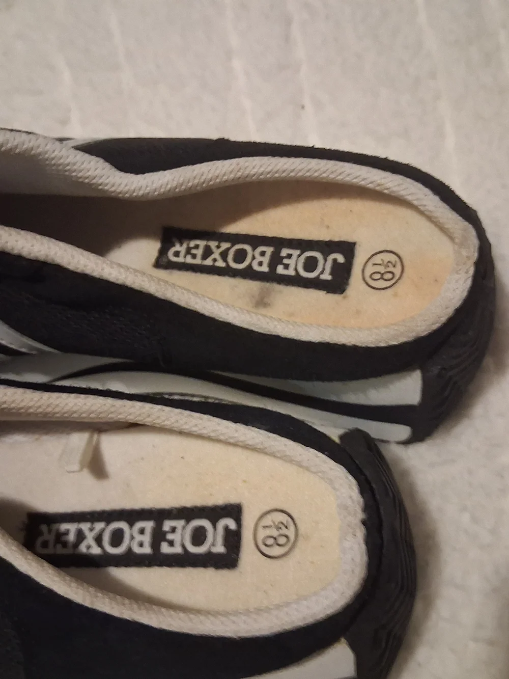 Joe Boxer Black and White Platform Slip-On Sneakers
